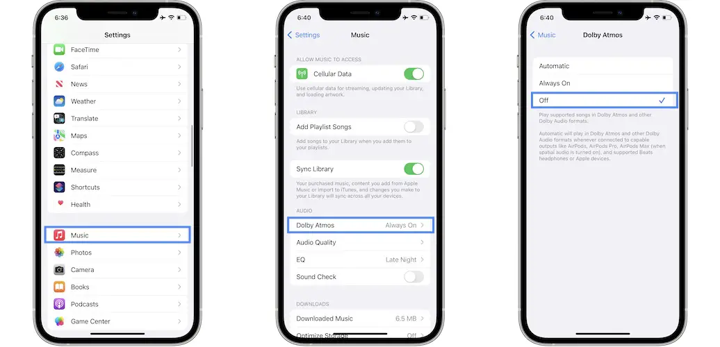 how to disable dolby atmos