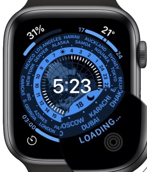 Кольца активности загружаются на Apple Watch