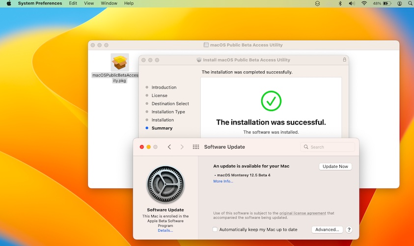 Обновление MacOS 12.5 Бета 4