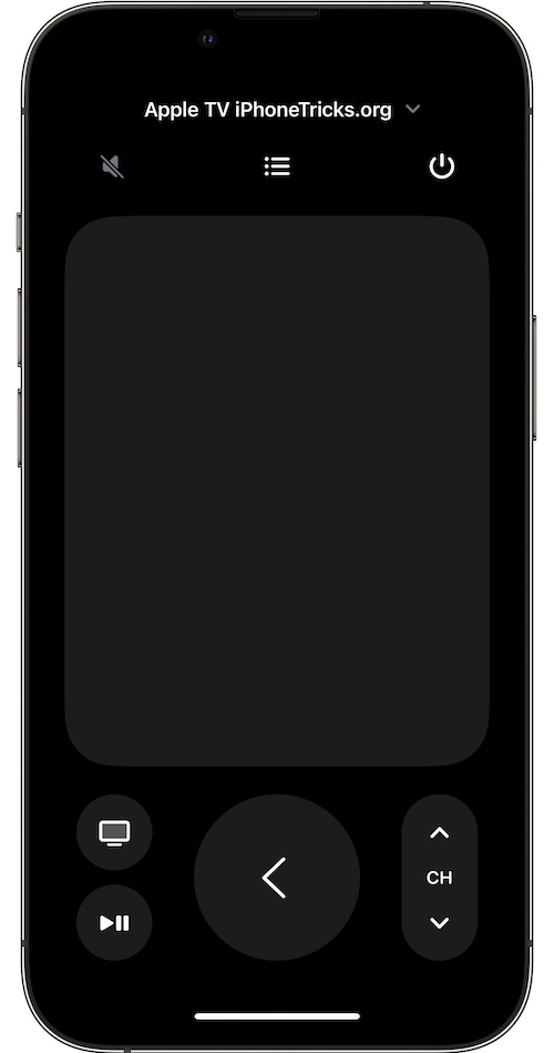 Пульт Apple TV на iPhone
