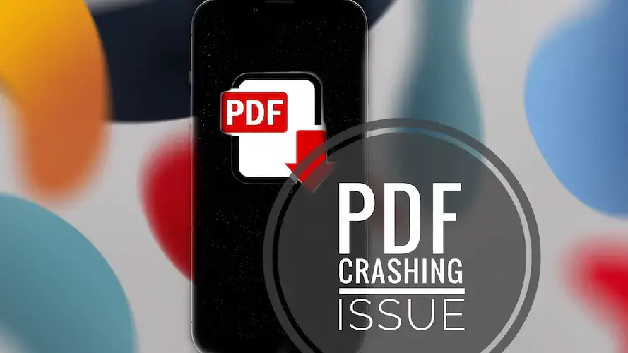 PDF приводит к сбою iPhone в iOS 15