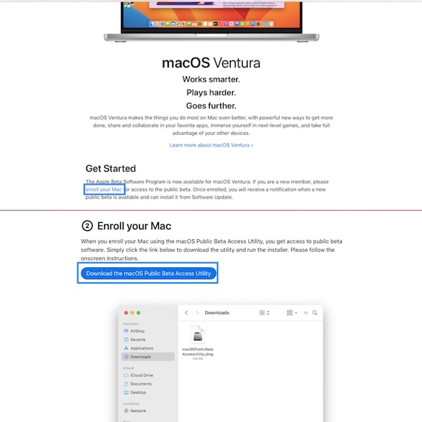 как загрузить публичный бета-профиль macOS Ventura