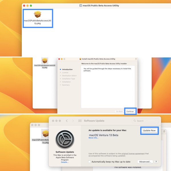 как установить общедоступную бета-версию macOS Ventura