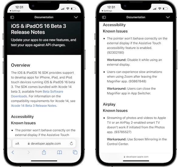 Примечания к выпуску iOS 16 Beta 3
