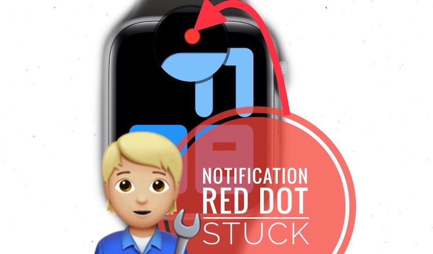красная точка уведомления застряла на Apple Watch
