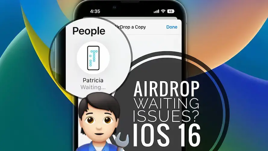 iOS 16 AirDrop не работает