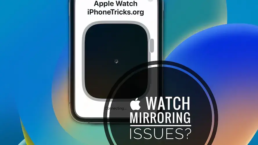 зеркалирование Apple Watch не работает