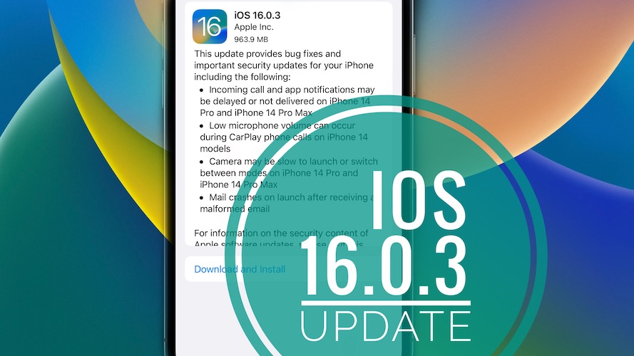 Обновление iOS 16.0.3