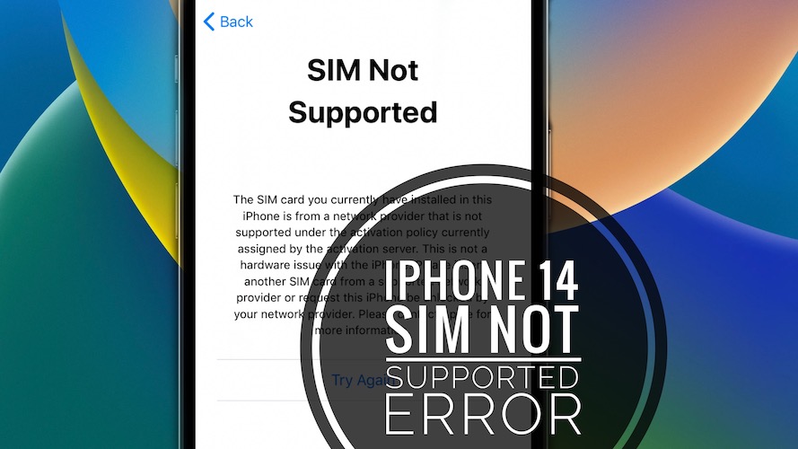 Ошибка SIM-карты iPhone 14 не поддерживается