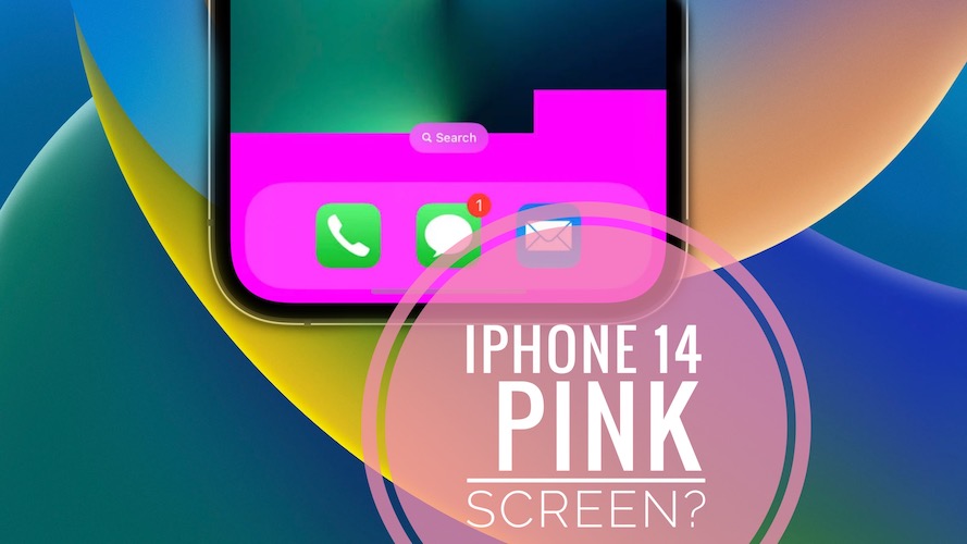 айфон 14 розовый экран