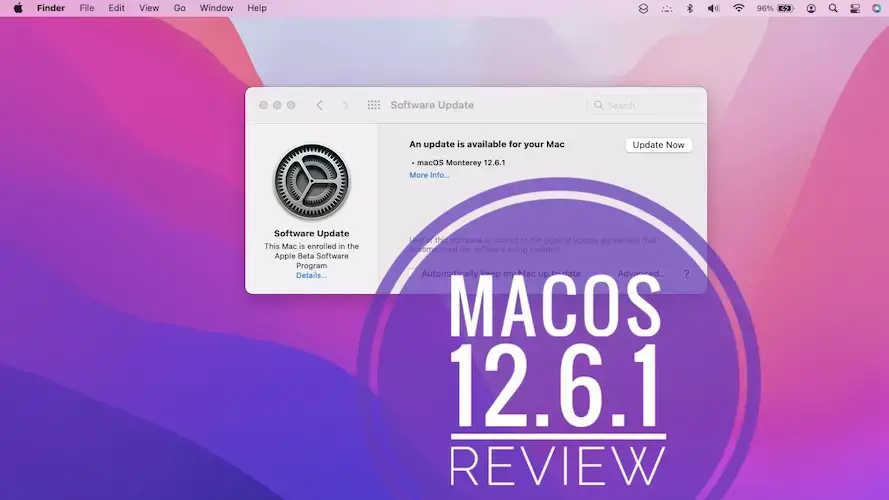 Обновление MacOS 12.6.1