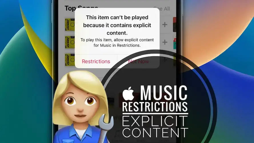 ограничения Apple Music для откровенного контента