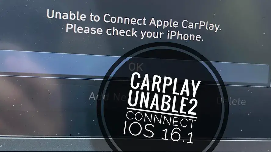 carplay не может подключиться к ios 16