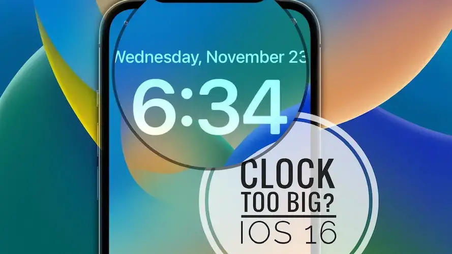 часы слишком большие ios 16