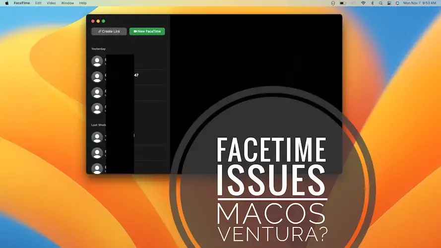 FaceTime не работает Macos Ventura