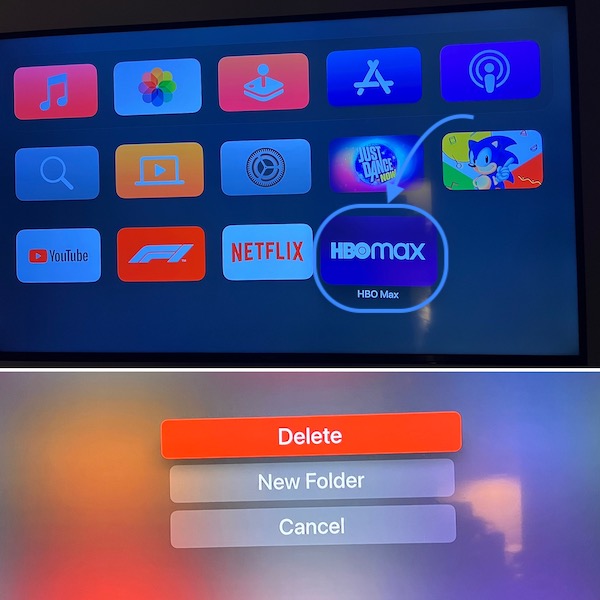 hbo max apple tv удалить