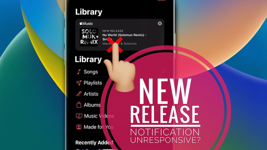 Уведомление о новом выпуске Apple Music не работает