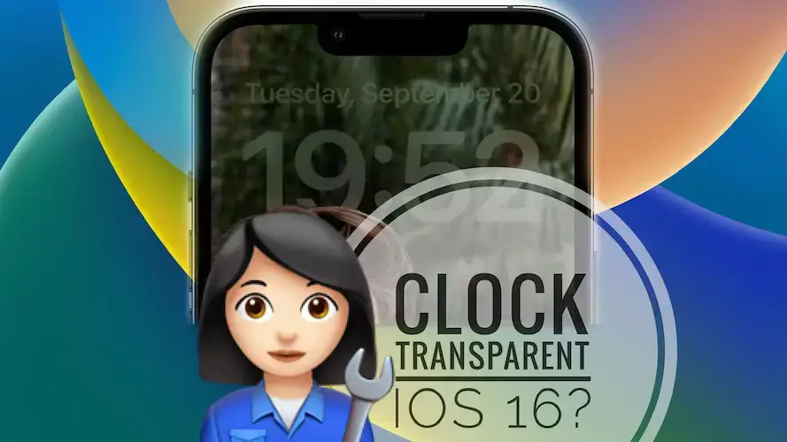 часы прозрачный iOS 16