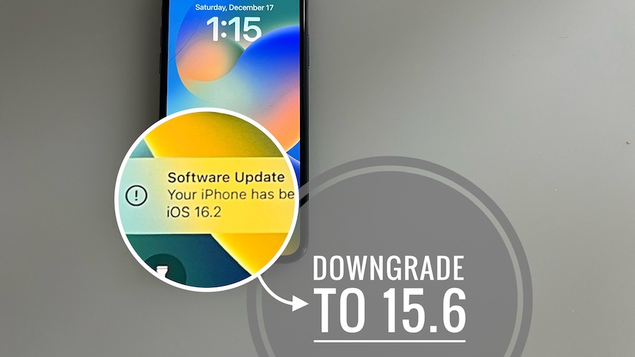 понизить iOS 16.2 до 15