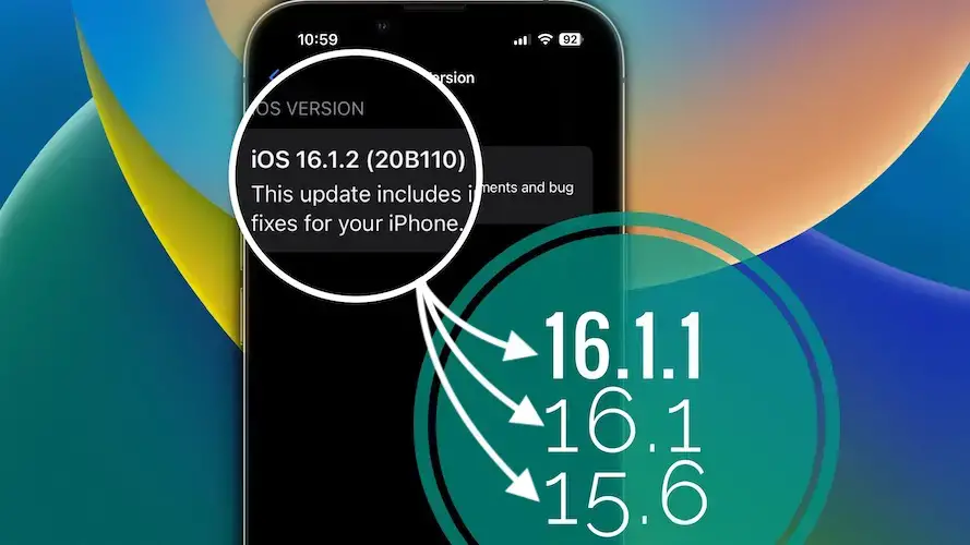 понизить версию iOS 16.1.2