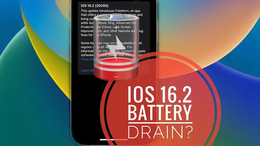 Разряд батареи iOS 16.2