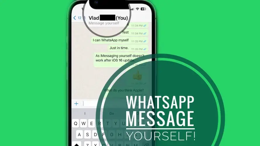 WhatsApp сообщение себе на iphone