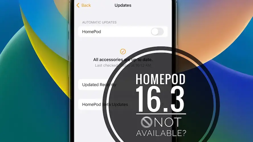 HomePod 16.3 недоступен