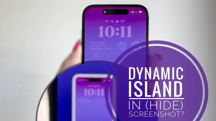 динамический остров показывает на скриншоте iphone 14 pro