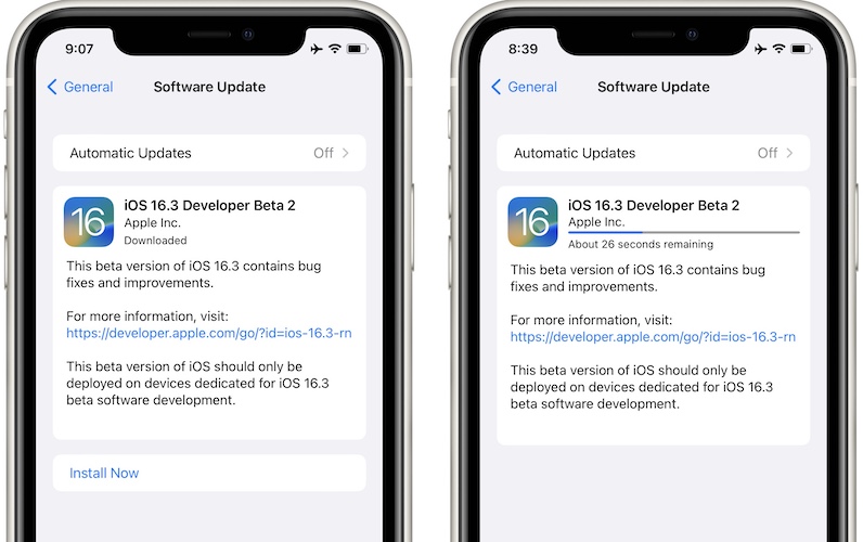 iOS 16.3 beta 2 download
