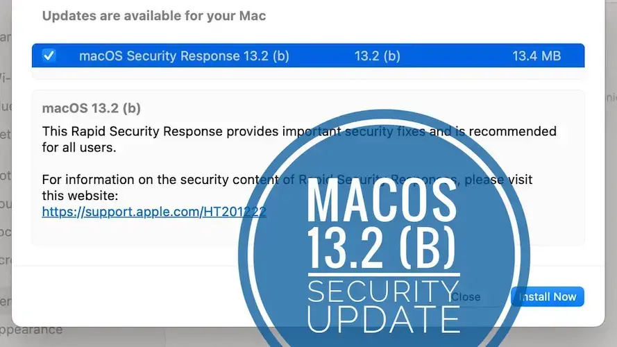 macOS 13.2 (b) обновление ответа системы безопасности