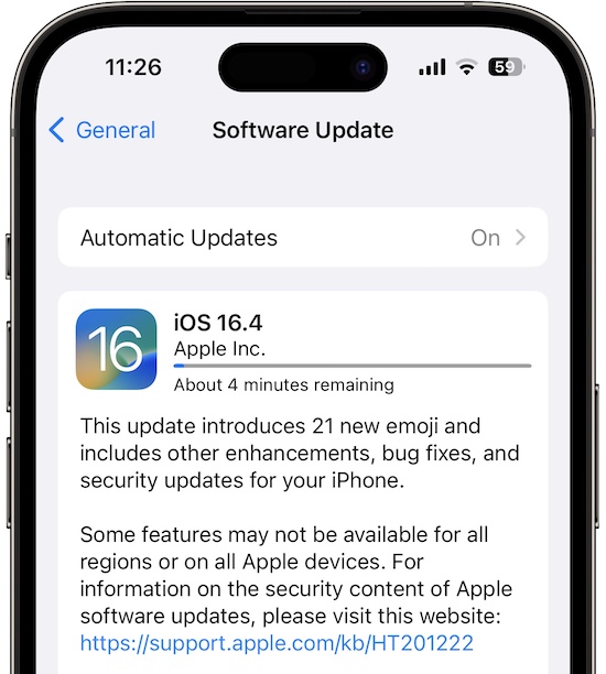обновление iOS 16.4