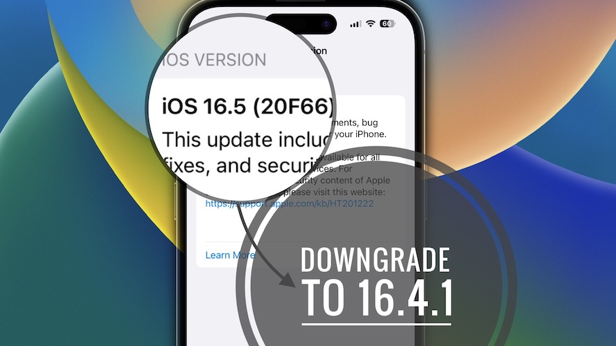 понизить iOS 16.5 до 16.4.1