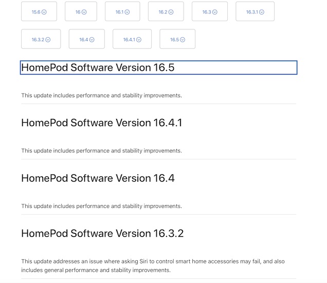 homepod 16.5 release notes