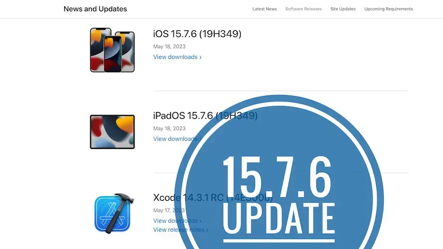 Обновление iOS 15.7.6