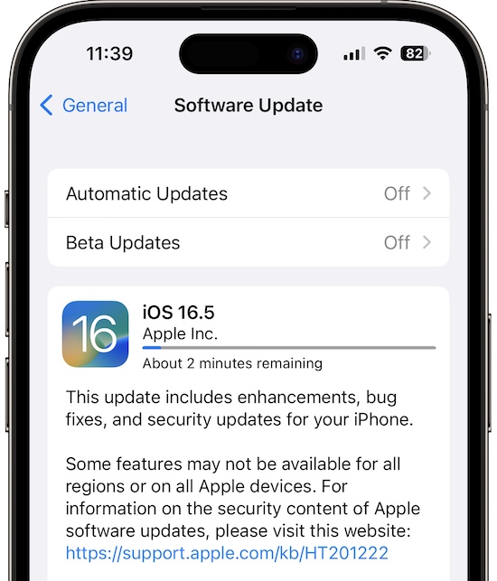 iOS 16.5 скачать