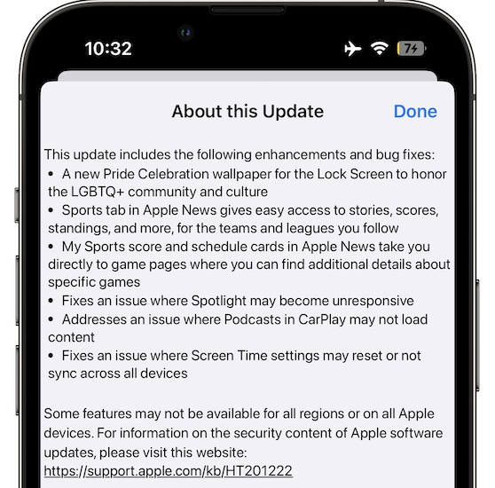 Функции iOS 16.5