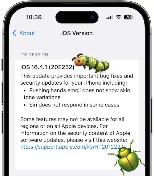 баги iOS 16.4.1