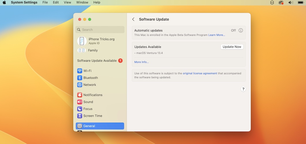 macOS 13.4 rc3 update