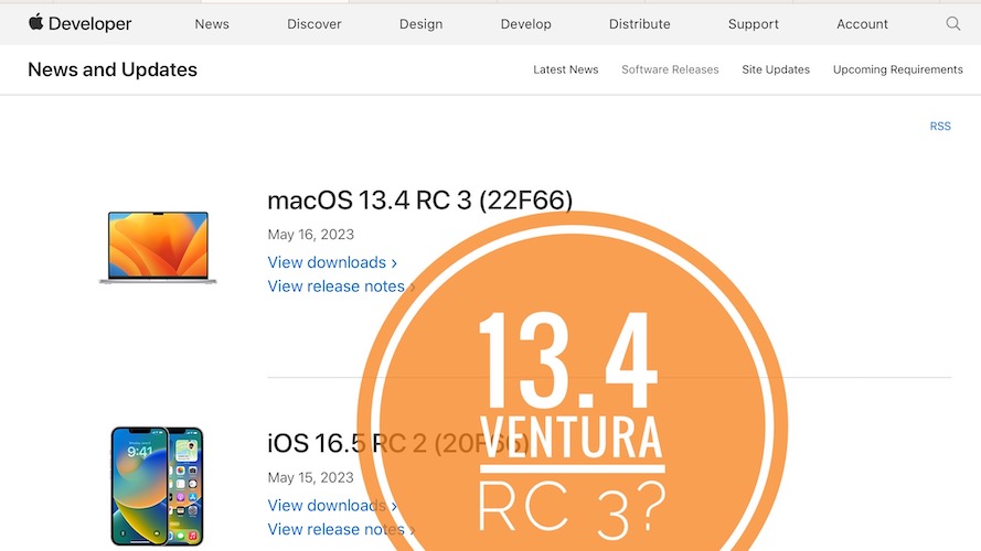 macOS Вентура 13.4 rc3