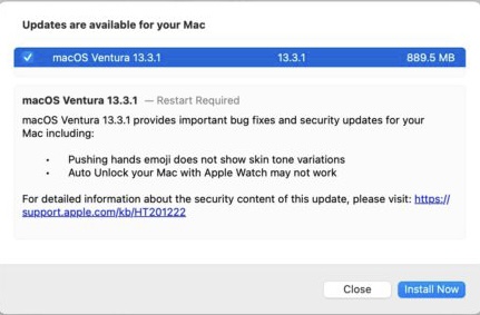 macos 13.3.1 bugs fixed
