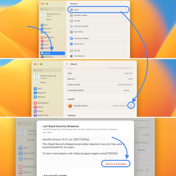 macos ventura security response remove