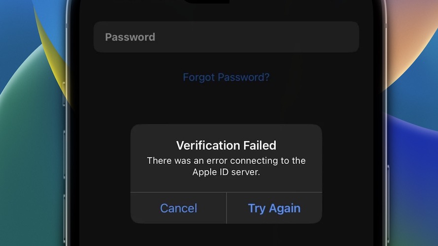 Ошибка проверки Apple ID