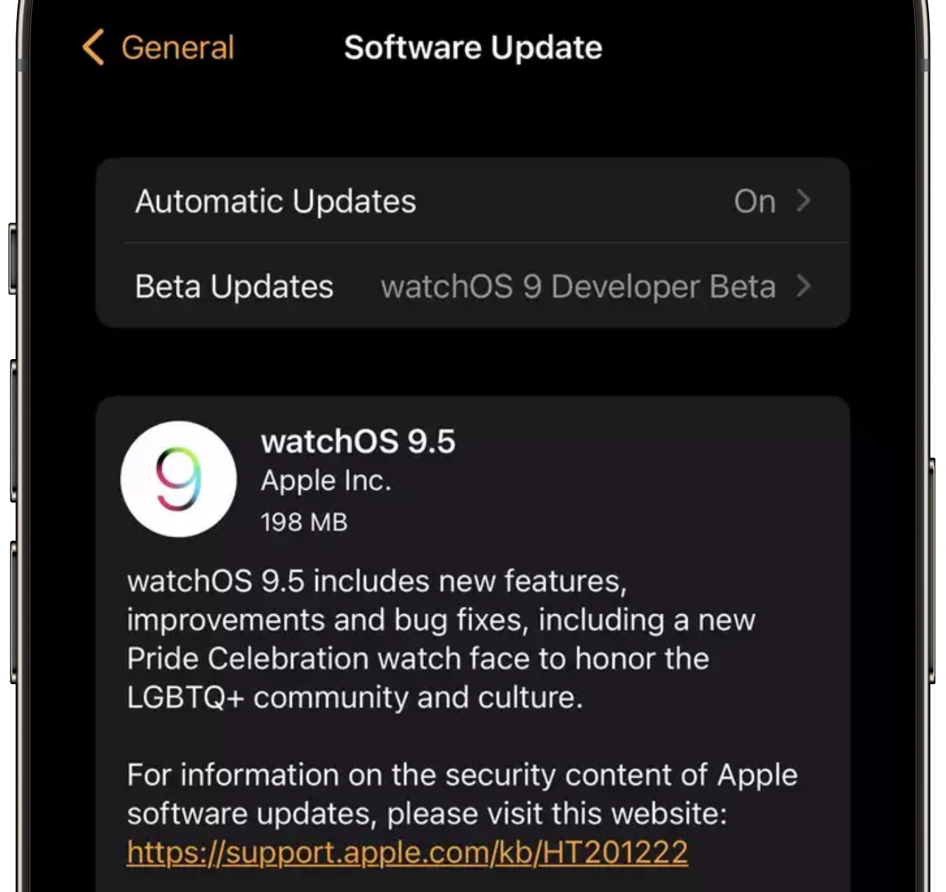 watchos 9.5 release notes