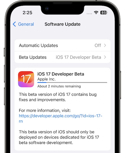 скачать бета-версию iOS 17
