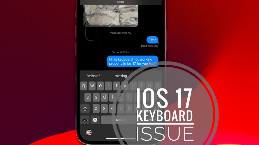 Ошибка клавиатуры iOS 17