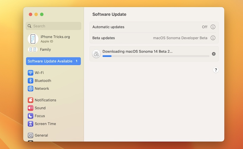 macOS Sonoma beta 2 download