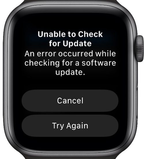 невозможно проверить наличие обновлений ошибка Apple Watch