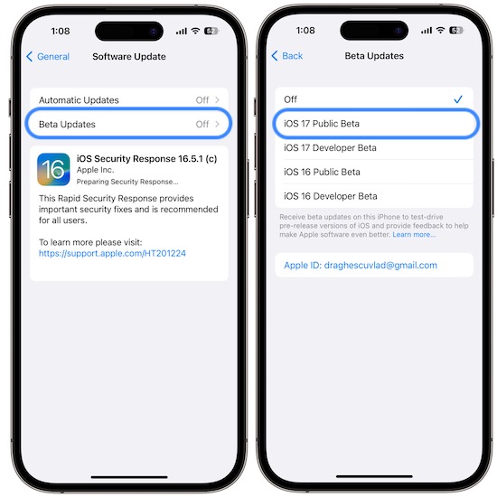 iOS 17 public beta download