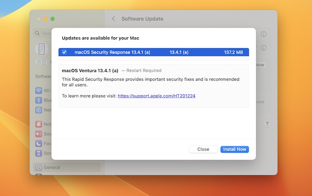 macOS 13.4.1a ответ безопасности скачать