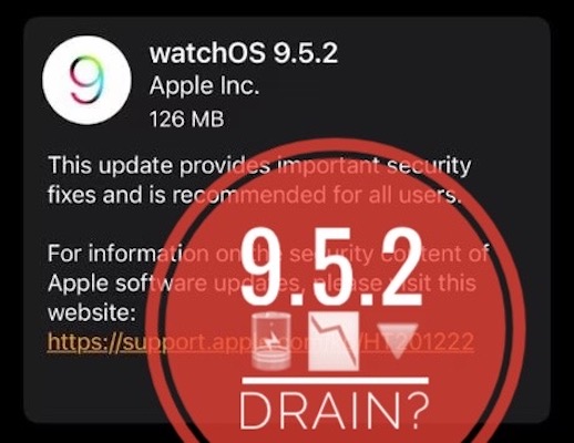 watchos 9.5.2 проблема разрядки батареи